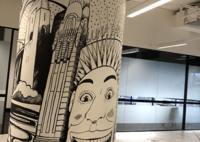 Sydney City-Scape Column Mural